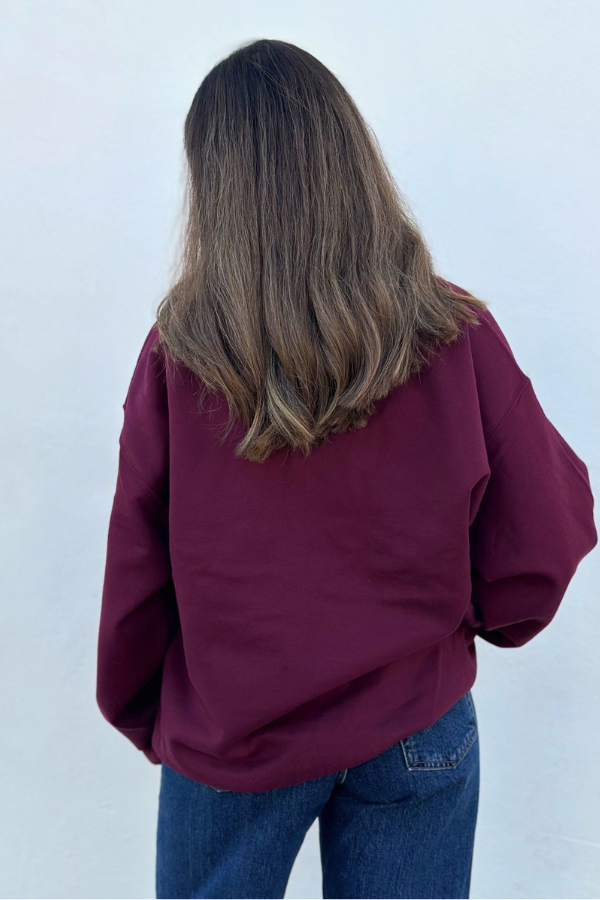SWIRL SOCIETY - HOMETOWN ENCINITAS SWEATSHIRT BORDEAUX CHERRIES JUBILEE
