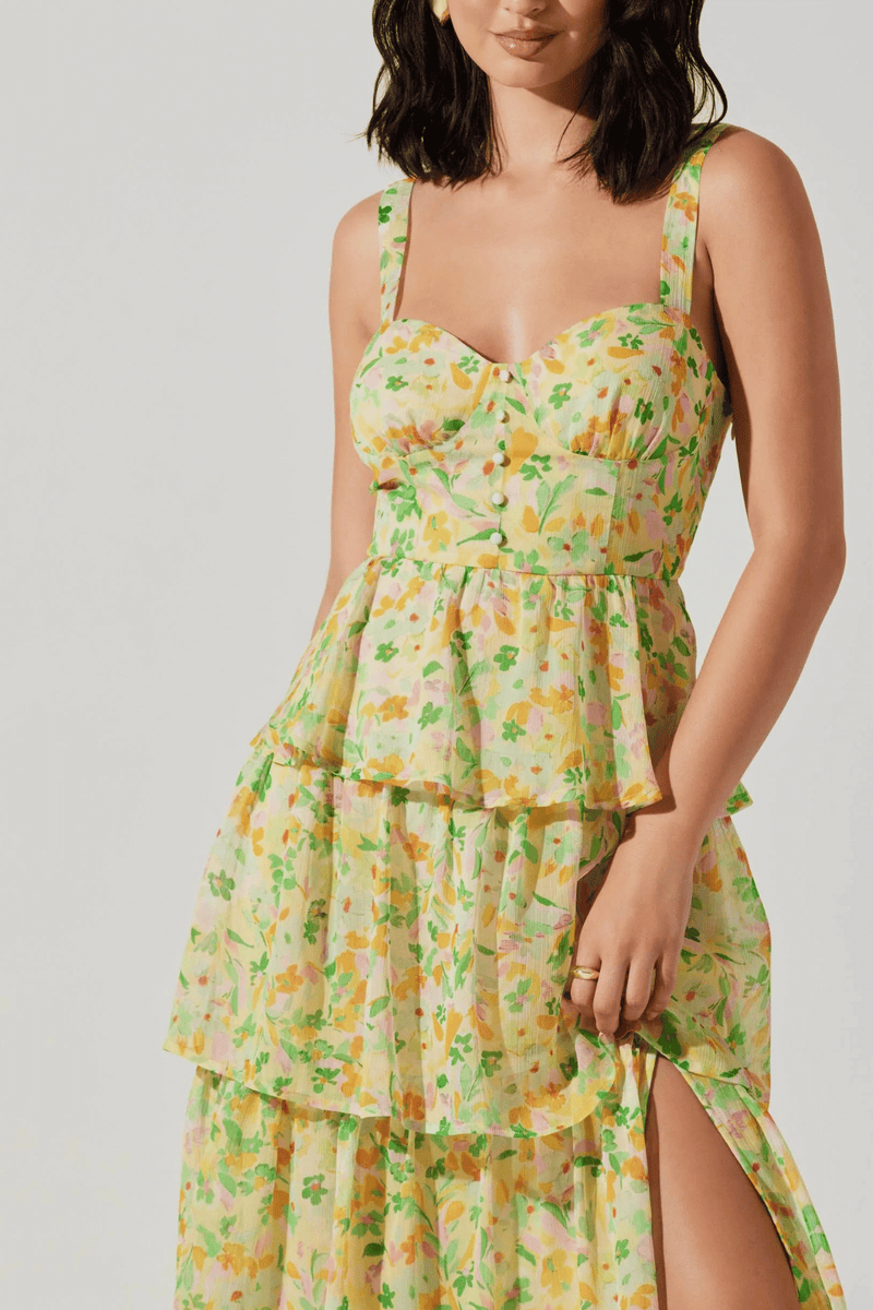 ASTR THE LABEL - MIDSUMMER FLORAL TIERED MAXI DRESS swirlboutique ASTR THE LABEL - MIDSUMMER FLORAL TIERED MAXI DRESS swirlboutique