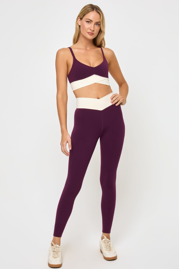 LSPACE - UNMATCHED LEGGING PLUM CREAM