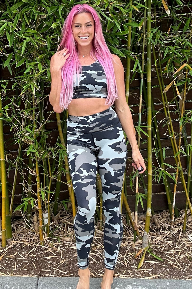 GP FEATHER - JUNGLE CAMO SPORTS BRA