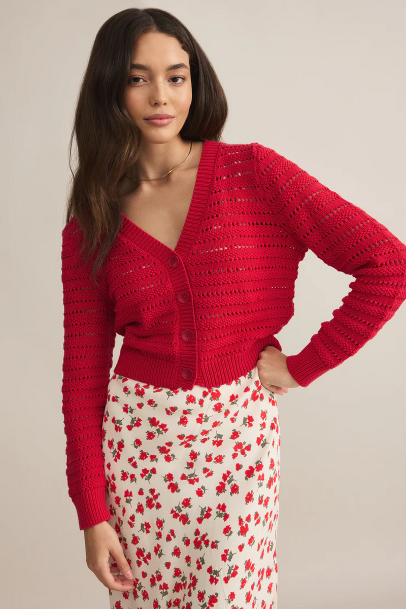 Z SUPPLY - ROMANCE CARDIGAN CHERRY