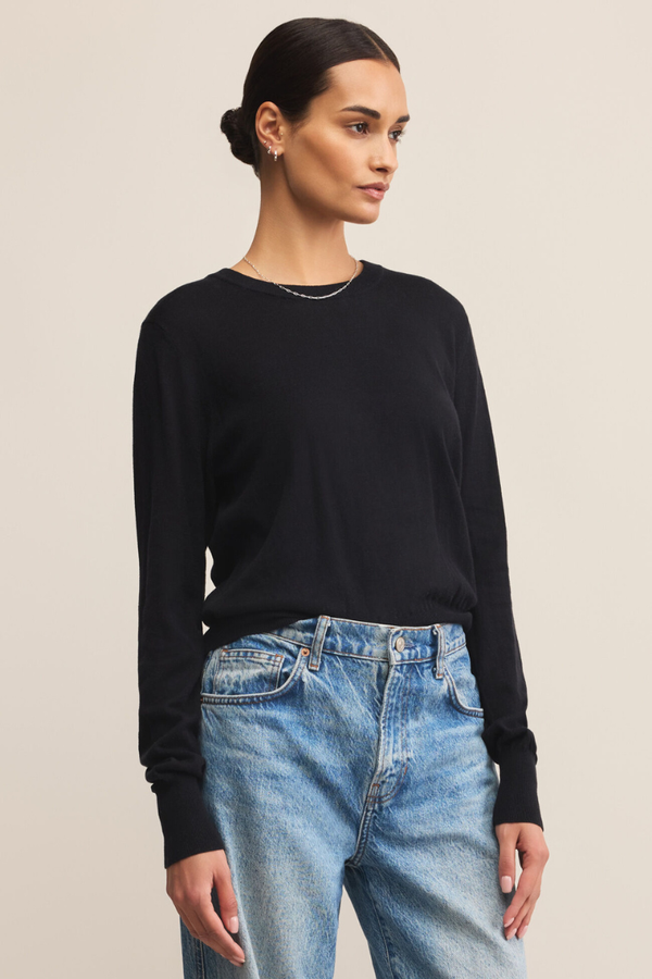 Z SUPPLY - THE PERFECT LAYER SWEATER BLACK