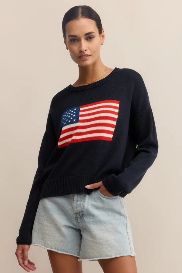 Z SUPPLY - SIENNA PATRIOT SWEATER ECLIPSE