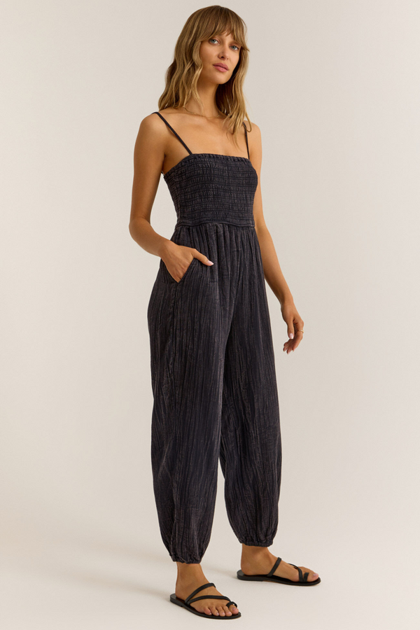 Z SUPPLY - SANTOS GAUZE JUMPSUIT BLACK