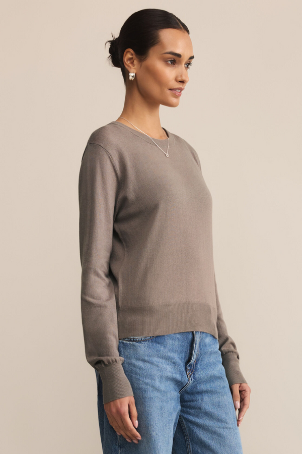 Z SUPPLY - THE PERFECT LAYER SWEATER LIGHT TAVERN