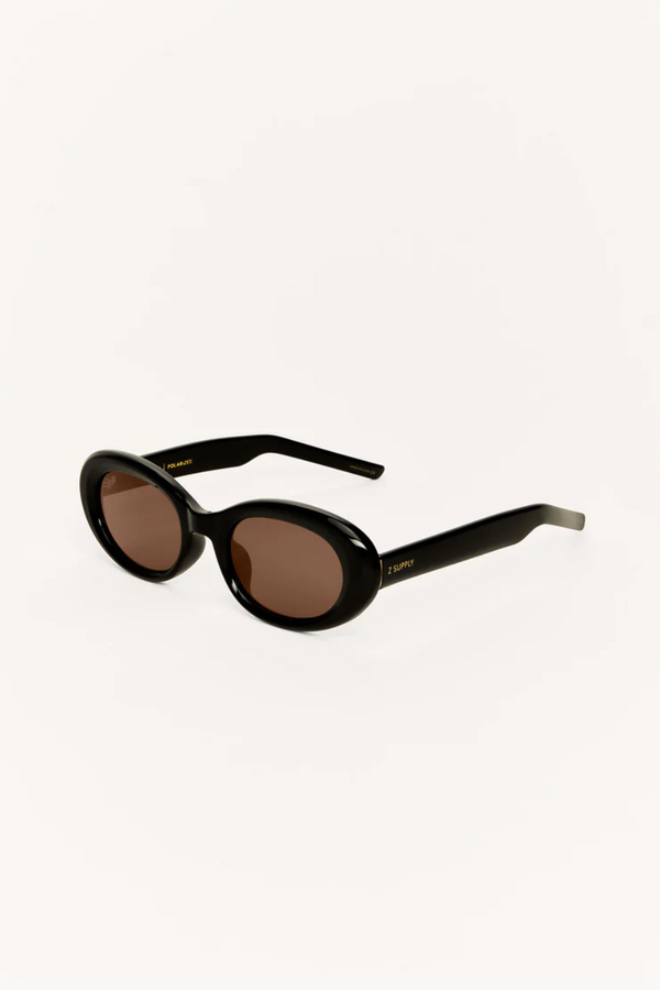 Z SUPPLY - DAYGLOW SUNGLASSES POLISHED BLACK BROWN