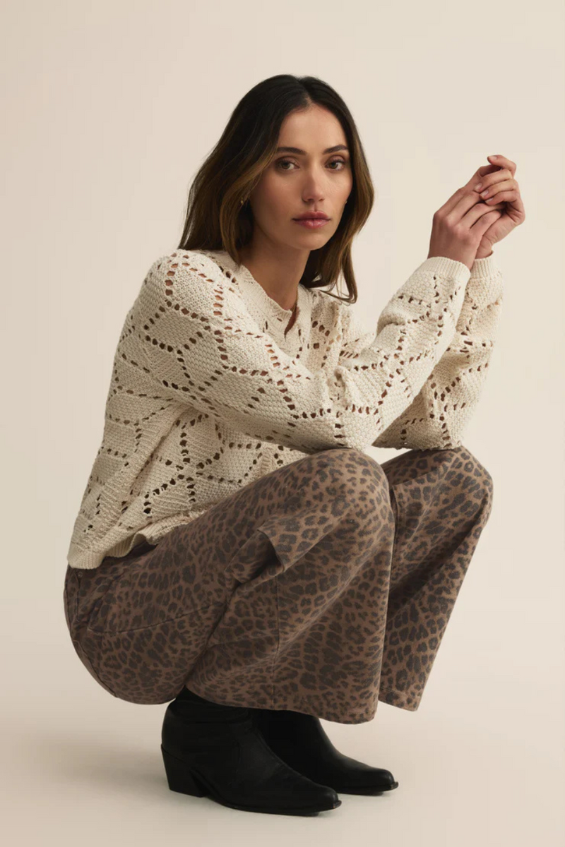 Z SUPPLY - MARLI DENIM LEOPARD PANT