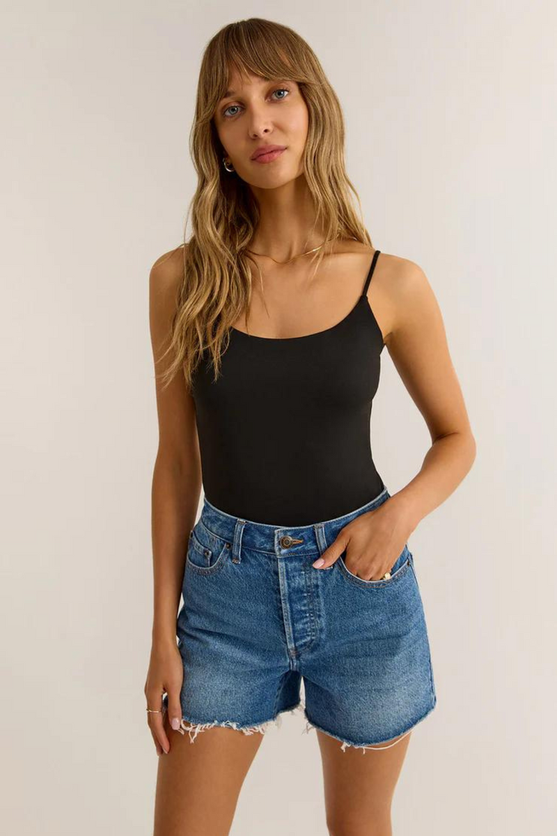 Z SUPPLY - ISA SO SMOOTH BODYSUIT BLACK