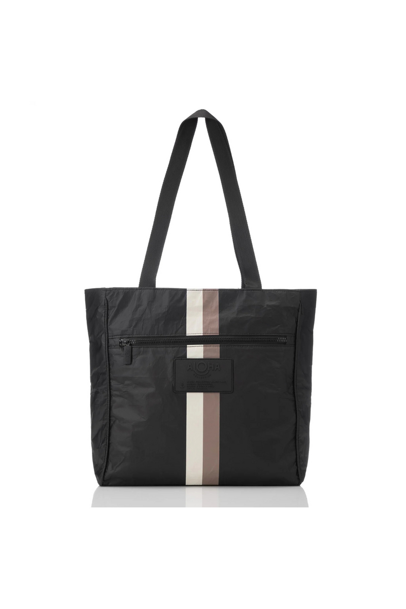 ALOHA COLLECTION - GO-TO TOTE LE VOYAGEUR CAFE ON BLACK ALOHA COLLECTION - GO-TO TOTE LE VOYAGEUR CAFE ON BLACK