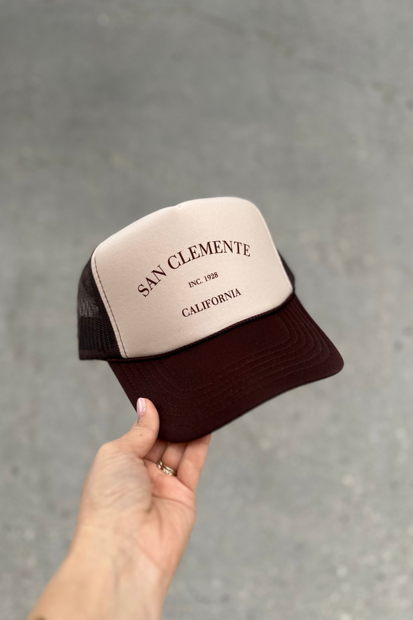 NFM - HOMETOWN TRUCKER HAT SAN CLEMENTE ESPRESSO SAND