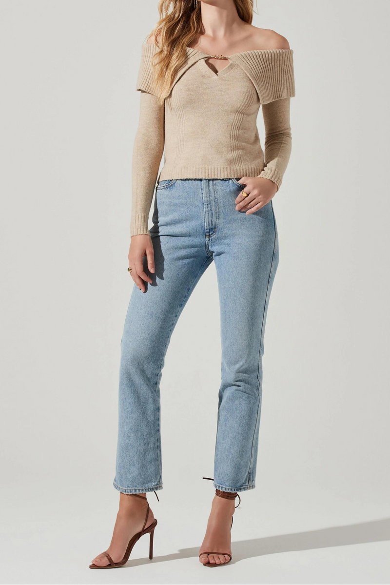 ASTR THE LABEL - ZELLA SWEATER TAUPE