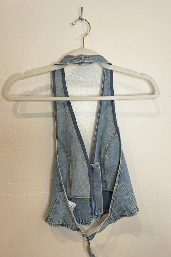 LIONESS - DENIM HALTER TOP