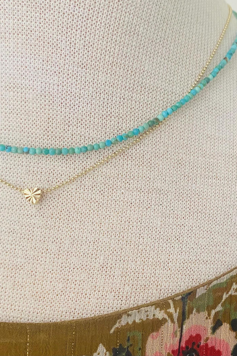 SAND + GRIT - MICRO TURQUOISE NECKLACE