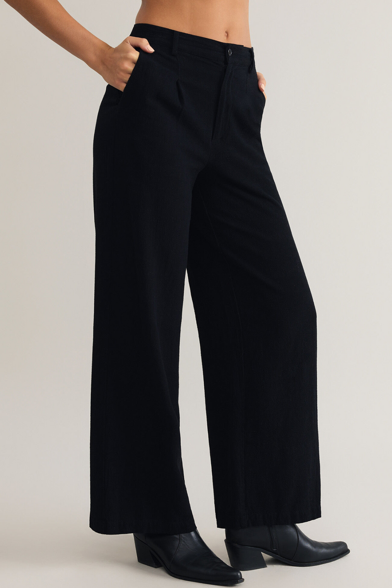 Z SUPPLY - VISTA LINEN PANT BLACK