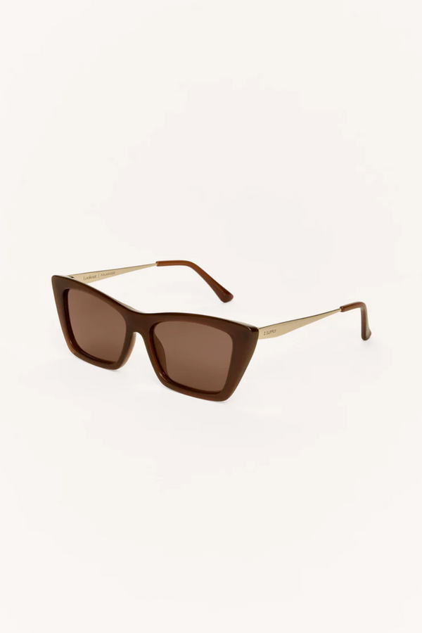 Z SUPPLY - LOOKOUT POLARIZED SUNGLASSES CHESTNUT BROWN