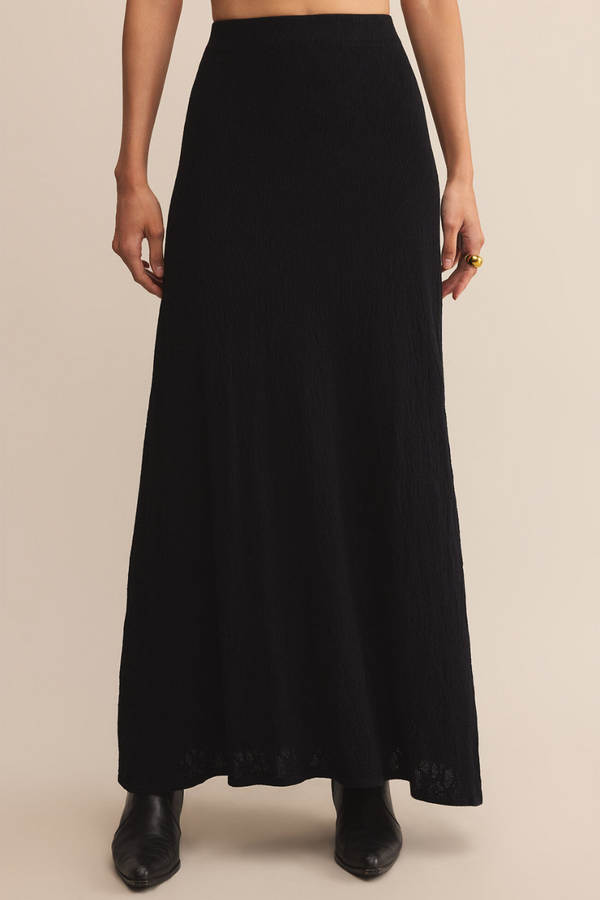 Z SUPPLY - TIBI MESH MAXI SKIRT BLACK