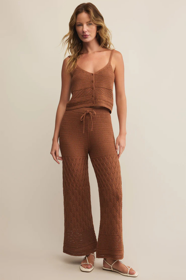 Z SUPPLY - TAY CROCHET TANK TEAKWOOD