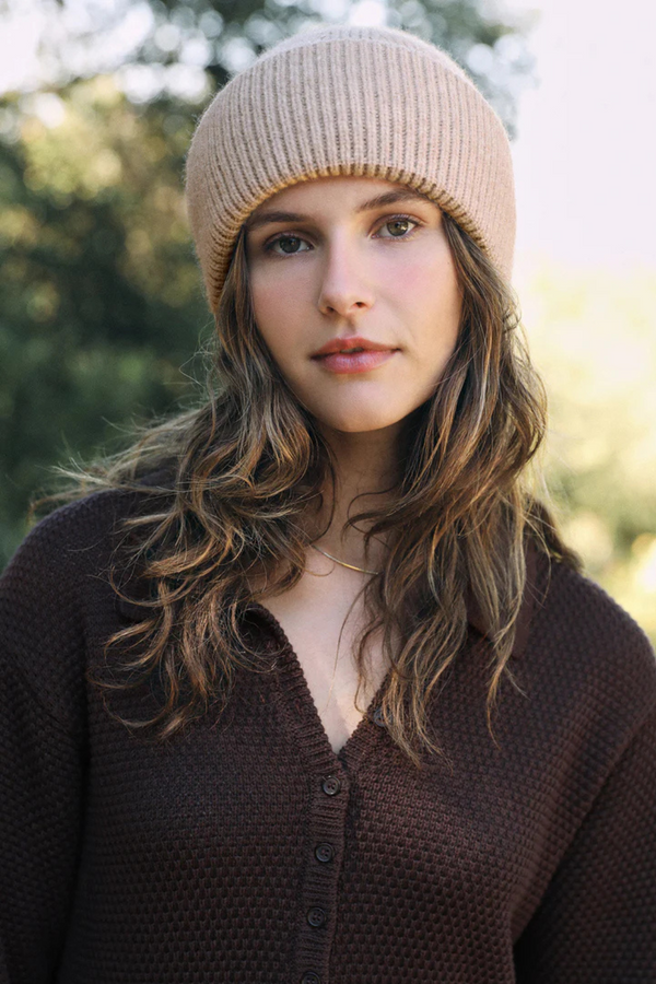 Z SUPPLY - SNOW CAP BEANIE HEATHER TAUPE