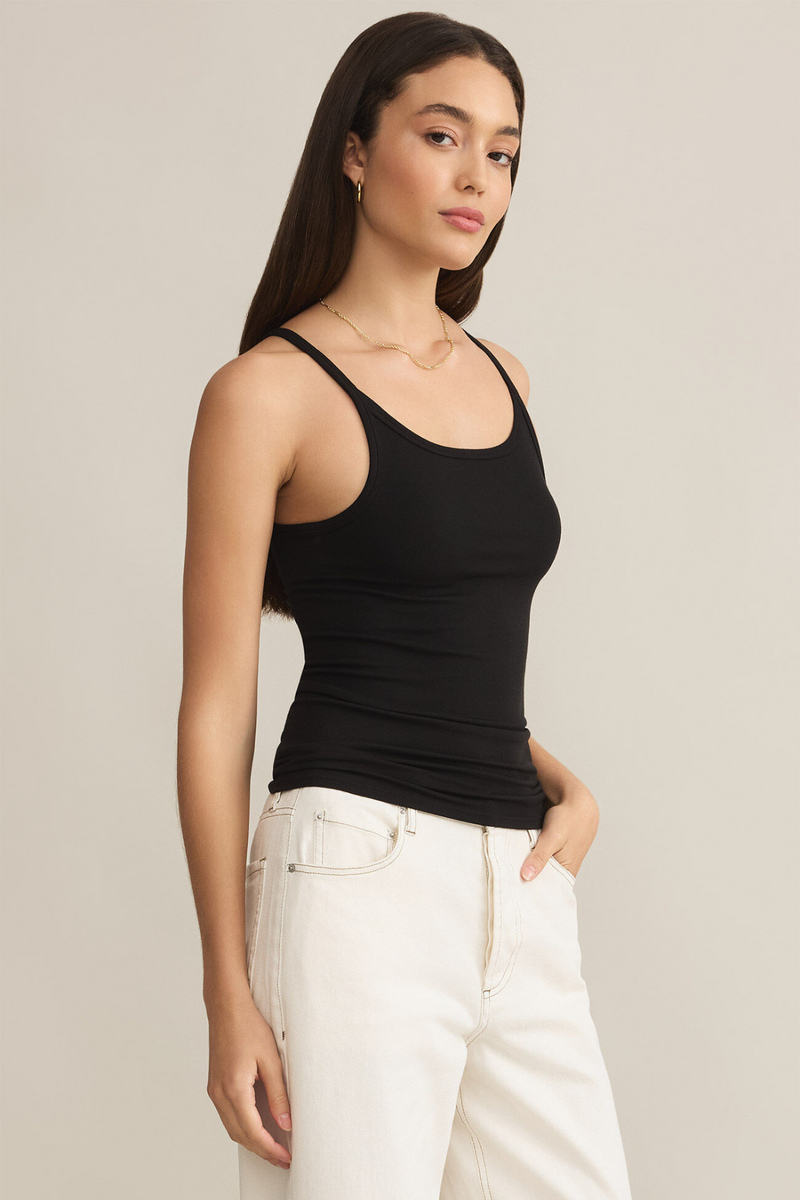 Z SUPPLY - SECOND SKIN RACER TANK BLACK