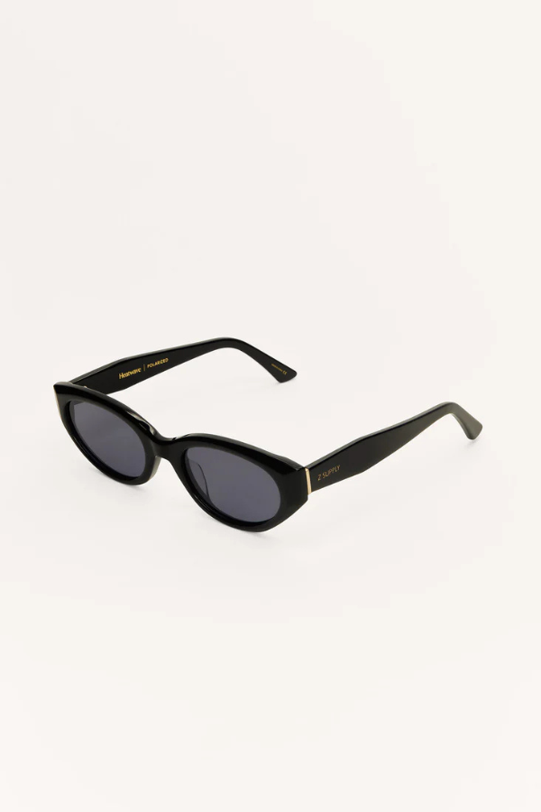 Z SUPPLY -  HEATWAVE POLARIZED SUNGLASSES POLISH BLACK GREY
