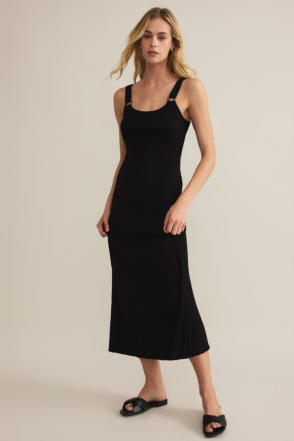 Z SUPPLY - SALINAS MIDI DRESS BLACK