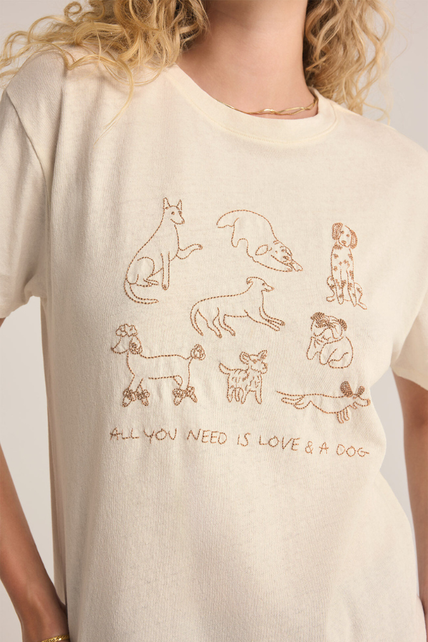 Z SUPPLY - LOVE & DOG PACIFIC TEE SEA SALT