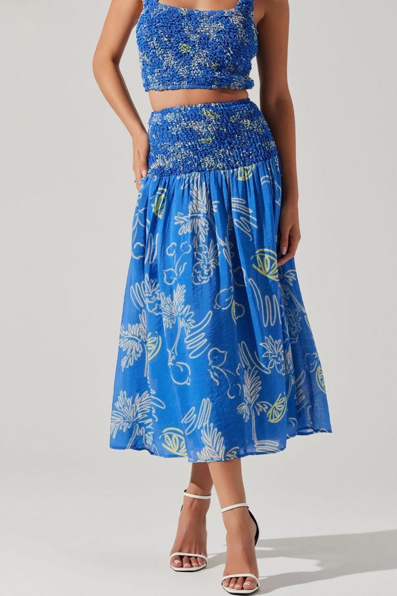 ASTR THE LABEL - MOANA MIXED MEDIA SKIRT