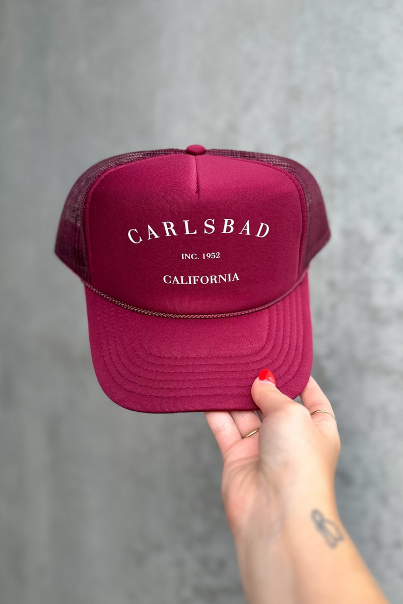 NFM - HOMETOWN TRUCKER HAT CARLSBAD BORDEAUX