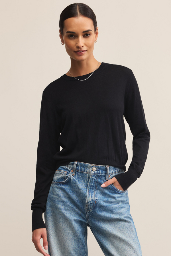Z SUPPLY - THE PERFECT LAYER SWEATER BLACK