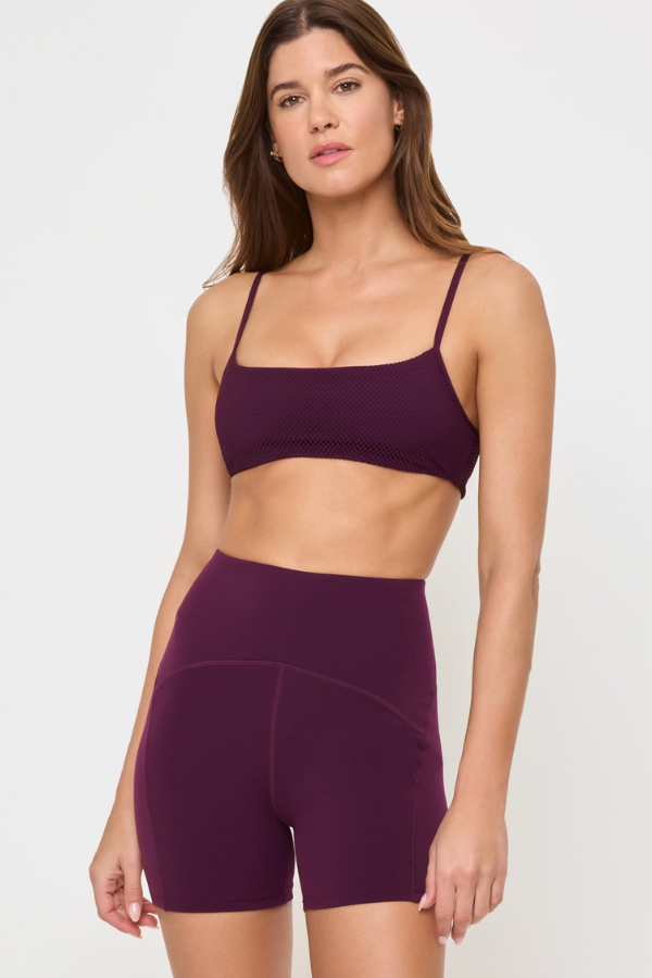 LSPACE - STRIDE BRA PLUM