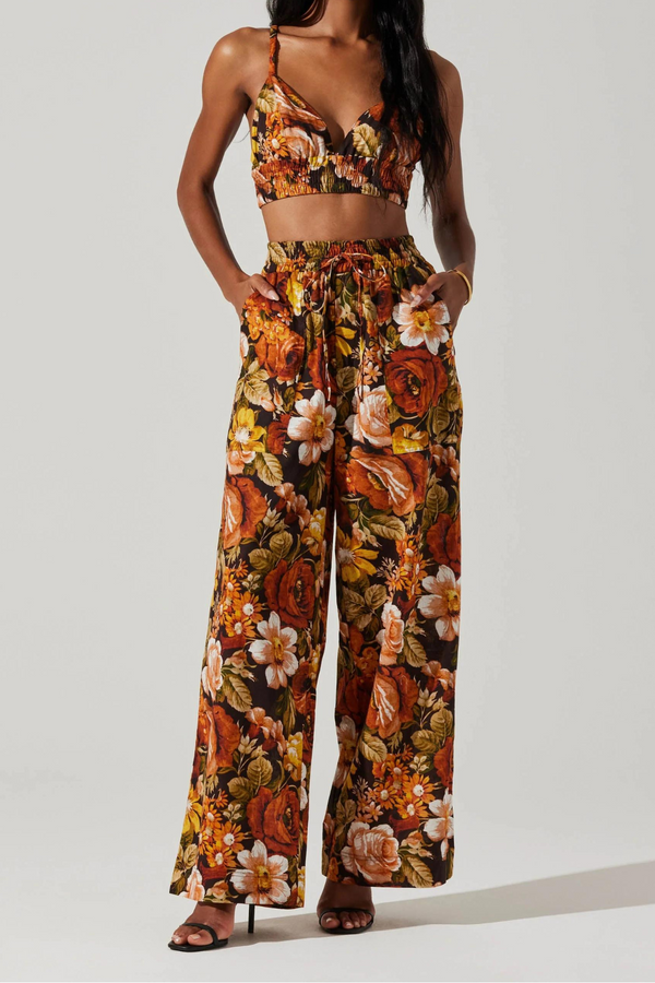 ASTR THE LABEL - FEMI FLORAL WIDE LEG PANT