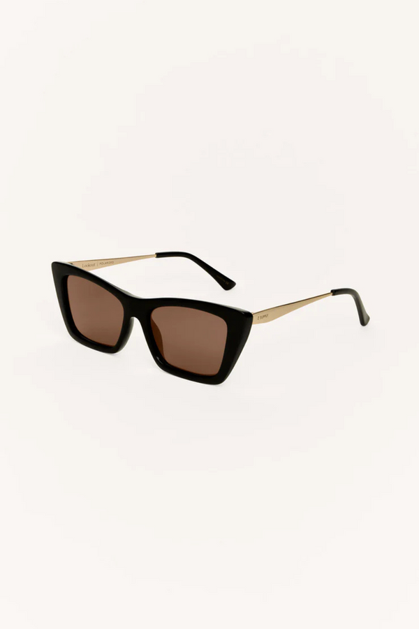 Z SUPPLY - LOOKOUT POLARIZED SUNGLASSES BLACK BROWN POLARIZED
