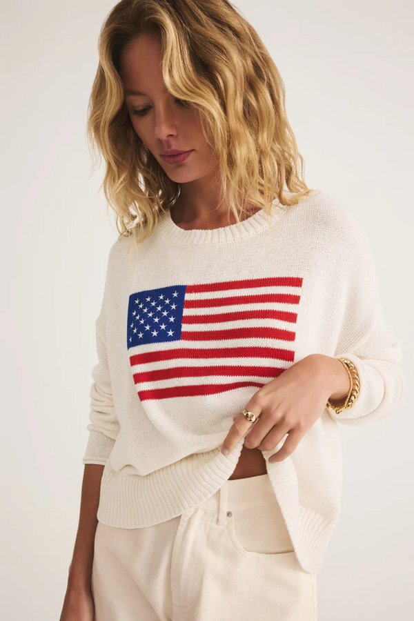 Z SUPPLY - SIENNA PATRIOT SWEATER SEA SALT