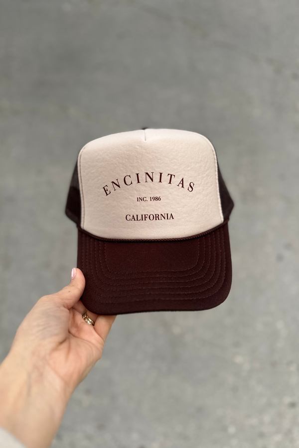 NFM - HOMETOWN TRUCKER HAT ENCINITAS ESPRESSO SAND