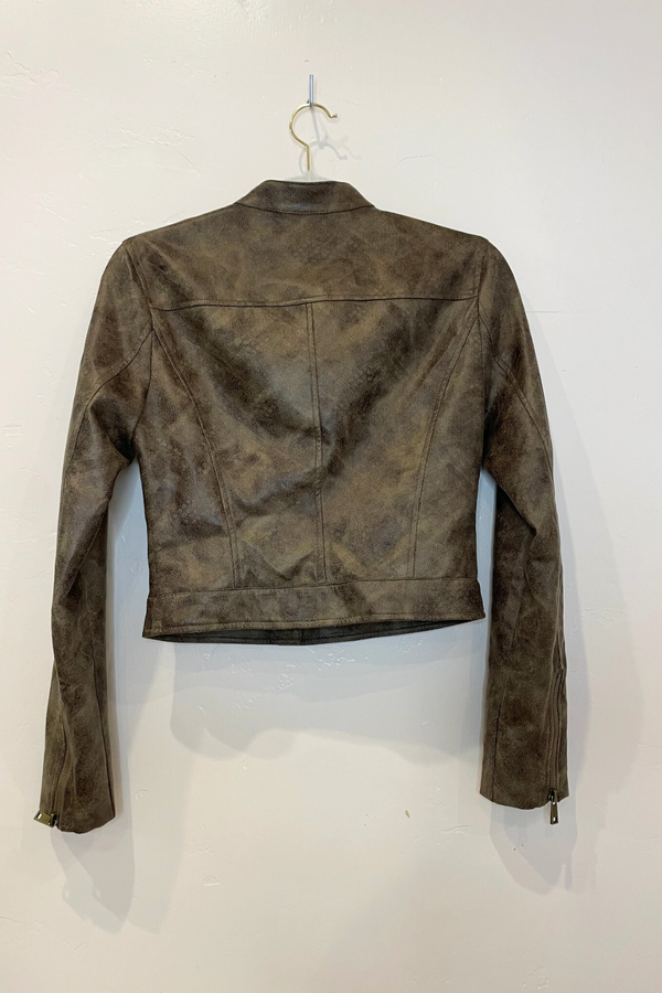 LIONESS - BELLA MOTO JACKET BROWN