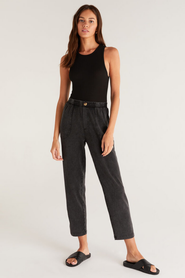 Z SUPPLY - KENDALL JERSEY PANT BLACK