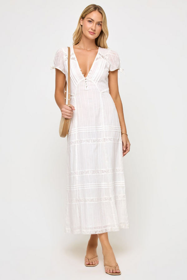 LSPACE - LOVE SONG MAXI DRESS WHITE