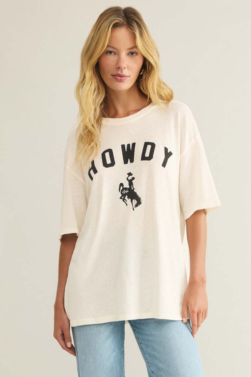 Z SUPPLY - HOWDY SO CAL OVERSIZED TEE SEA SALT