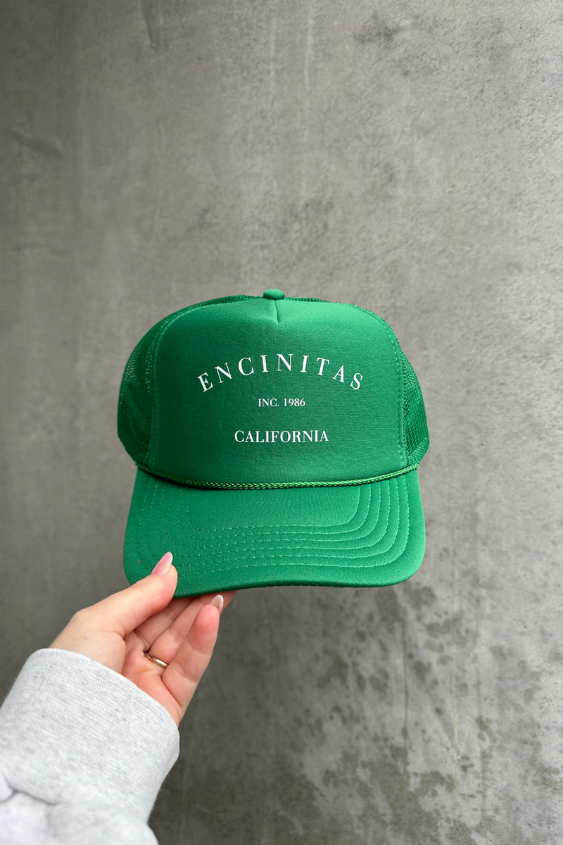 NFM - HOMETOWN TRUCKER HAT ENCINITAS KELLY GREEN