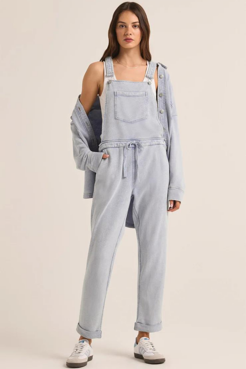 Z SUPPLY - KNIT DENIM OVERALLS