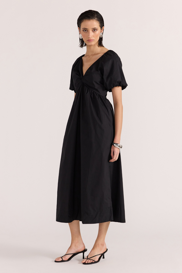 STAPLE THE LABEL - ILANA TWIST FRONT DRESS BLACK