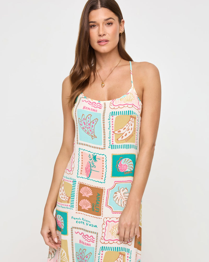 LSPACE - SUMMER SOMEWHERE SLIP DRESS POSTCARDS