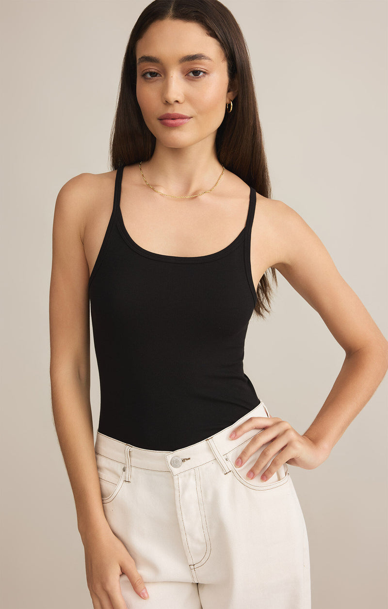 Z SUPPLY - SECOND SKIN RACER TANK BLACK