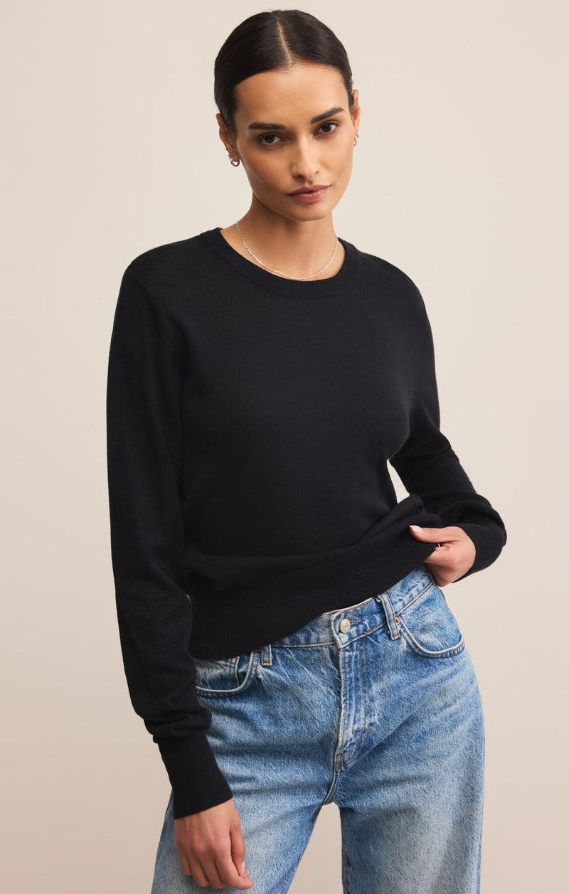 Z SUPPLY - THE PERFECT LAYER SWEATER BLACK