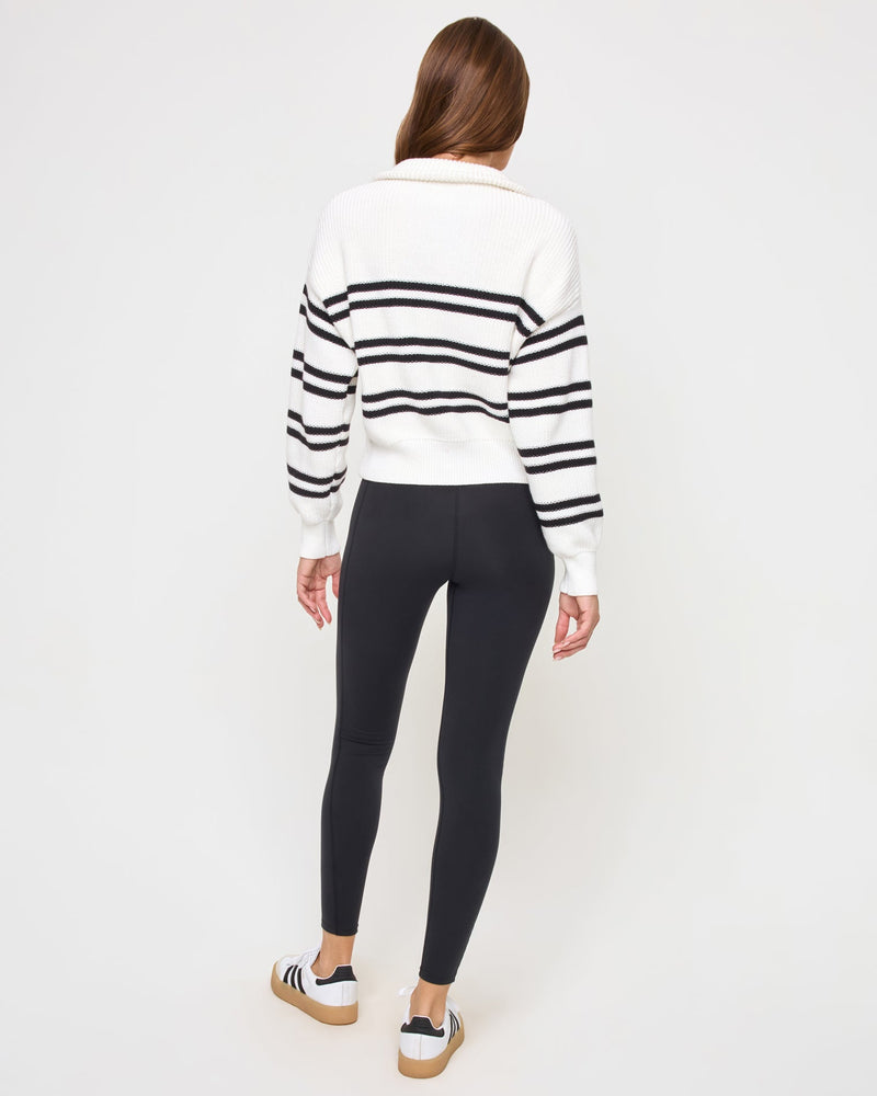 LSPACE - ULTRA STRIPE SWEATER BLACK WHITE