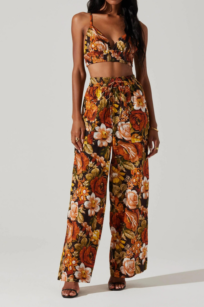 ASTR THE LABEL - FEMI FLORAL WIDE LEG PANT