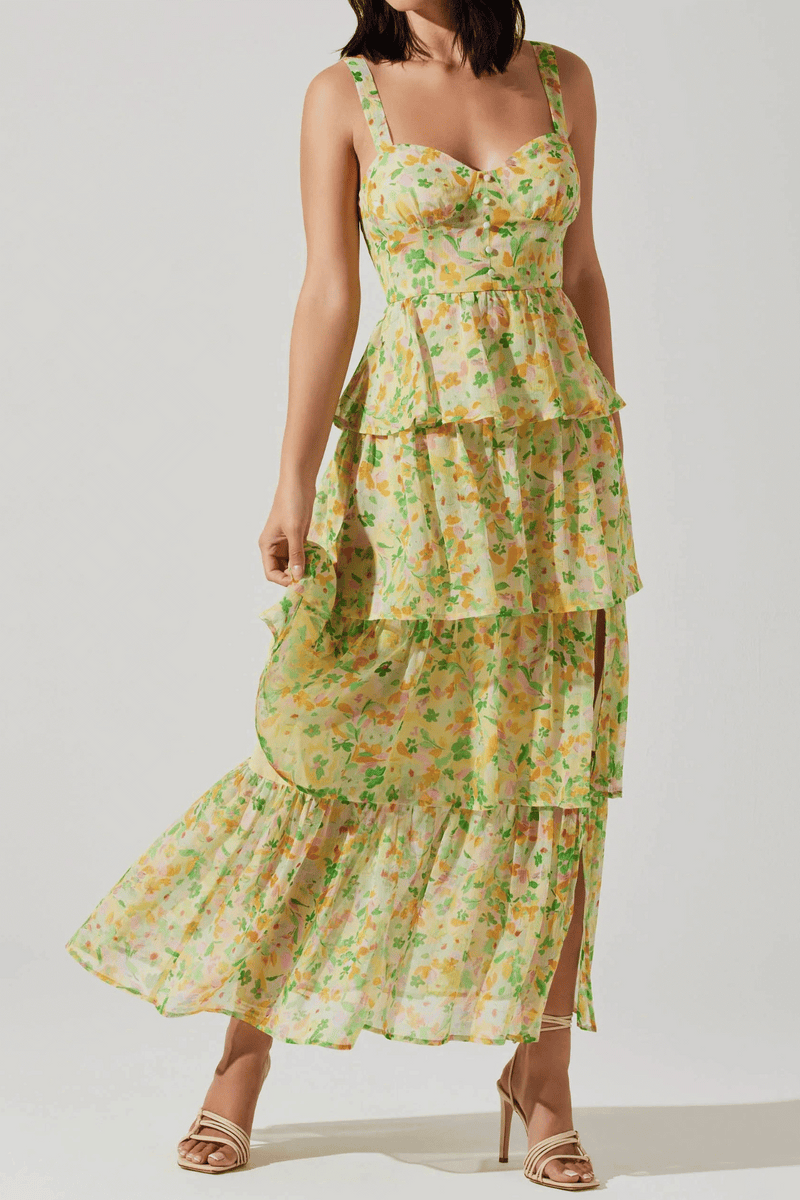 ASTR THE LABEL - MIDSUMMER FLORAL TIERED MAXI DRESS