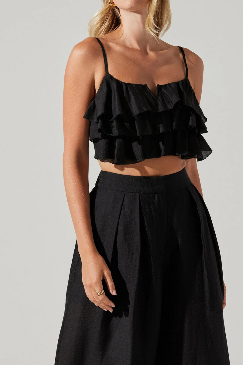 ASTR THE LABEL - ELLYSANA RUFFLE CROP