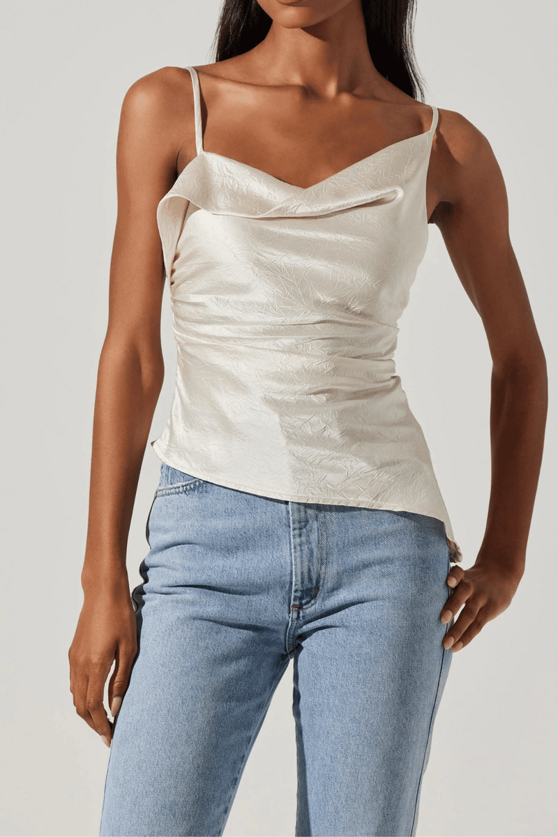 ASTR THE LABEL - MIRIE COWL NECK TANK TOP
