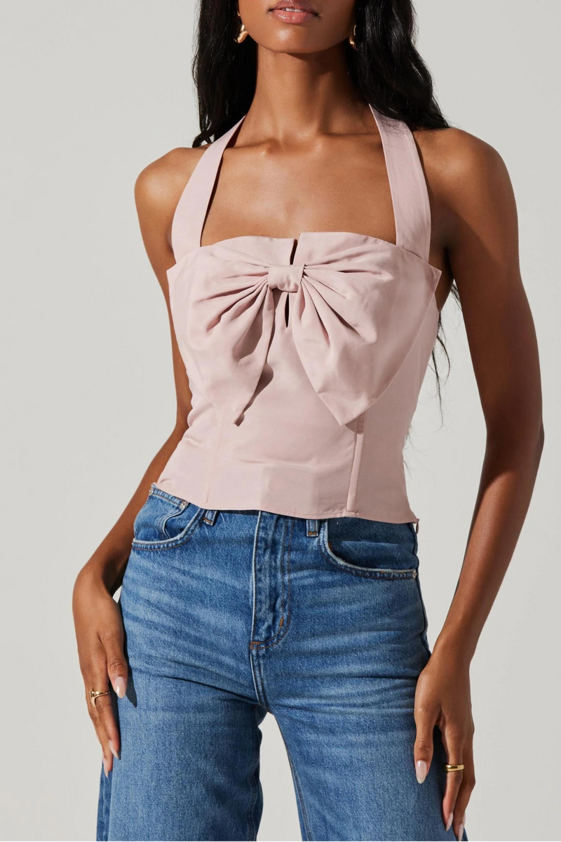 ASTR THE LABEL - SUNNA HALTER NECK TOP